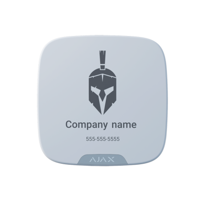 Лицев панел Ajax Brandplate за Double Deck – бял – снимка 1