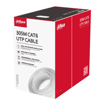 UTP кабел Dahua PFM920I-6UN-C CAT6 – бял – снимка 1