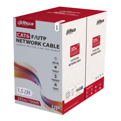FTP кабел Dahua PFM923I-6FN-CD CAT6 – бял – снимка 1