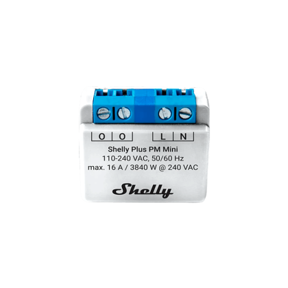 Монофазен Wi-Fi електромер Shelly Plus PM Mini – снимка 1