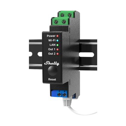 Двуканално Wi-Fi реле Shelly Pro 2PM за DIN шина – снимка 1