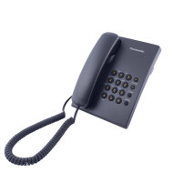 Стационарен телефон Panasonic KX-TS500 – черен – снимка 1