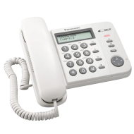 Стационарен телефон Panasonic KX-TS560FXW – бял – снимка 1