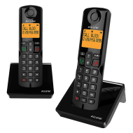 DECT телефон Alcatel S280 EWE DUO – черен – снимка 1