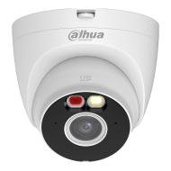 5 MP безжична Wi-Fi Turret IP мрежова камера Dahua T5A-IL-0280B – отпред с включена светлина